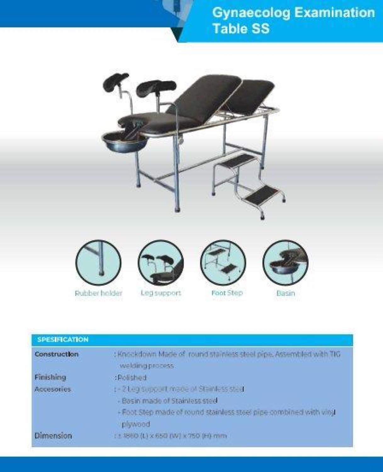 LMJ - MEJA PERIKSA/GYNAECOLOG HOSPITAL - EXAMINATION BED - BESI - Table SS