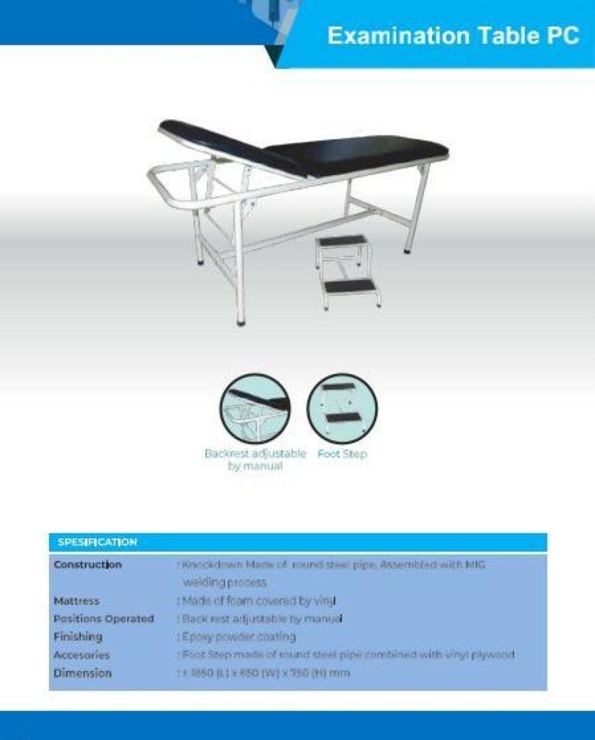 Meja Periksa Pasien - Bed Periksa Pasien - Examination Table - LMJ - Table PC
