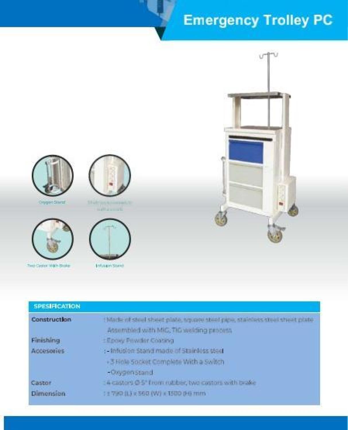 Trolley emergency rumah sakit/ | Troly UGD Darurat Emergensi - LMJ - Trolly PC