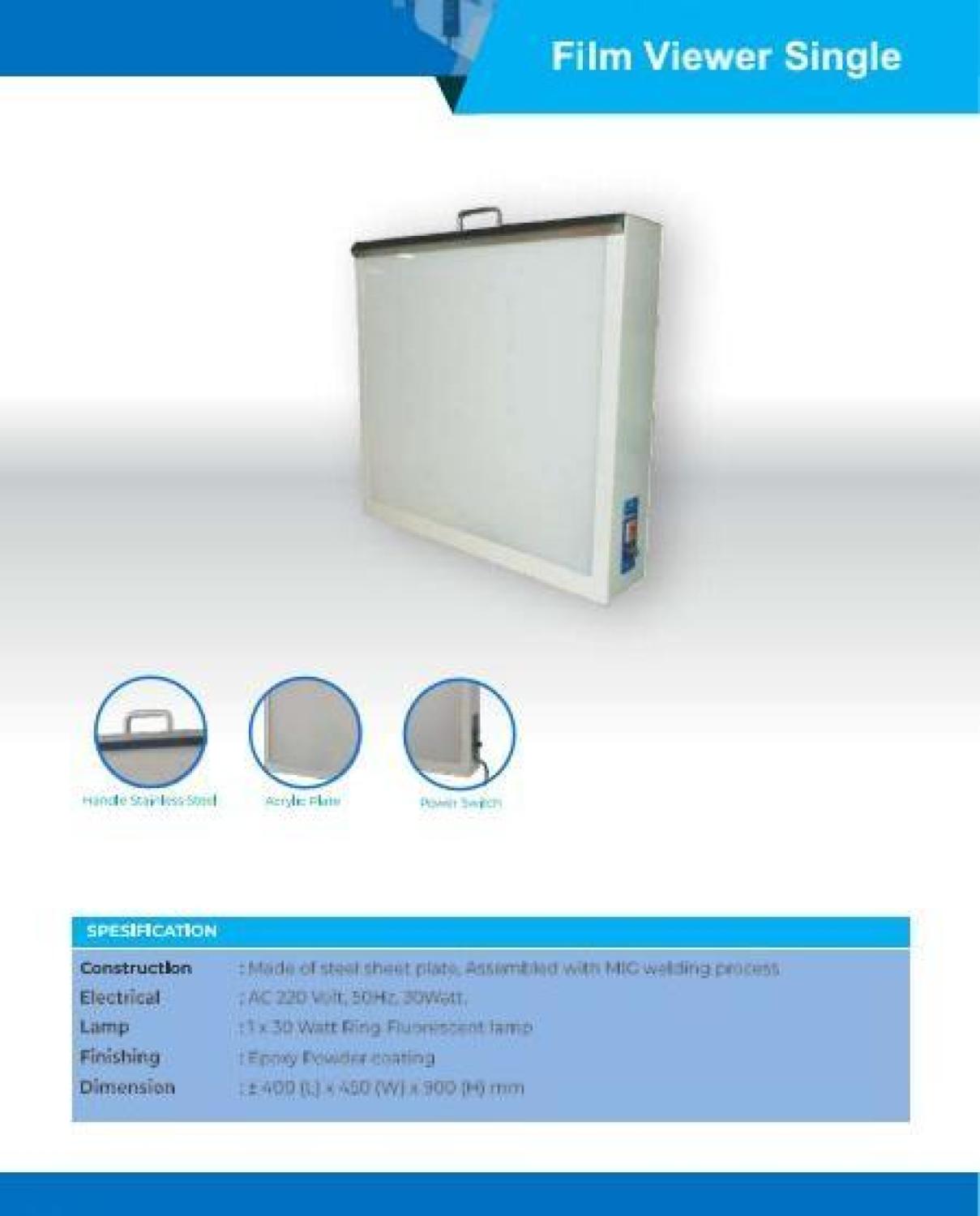 Film Viewer Medis pemeriksaan Rontgen Stainless Steel Berkualitas-LMJ - Viewer Single