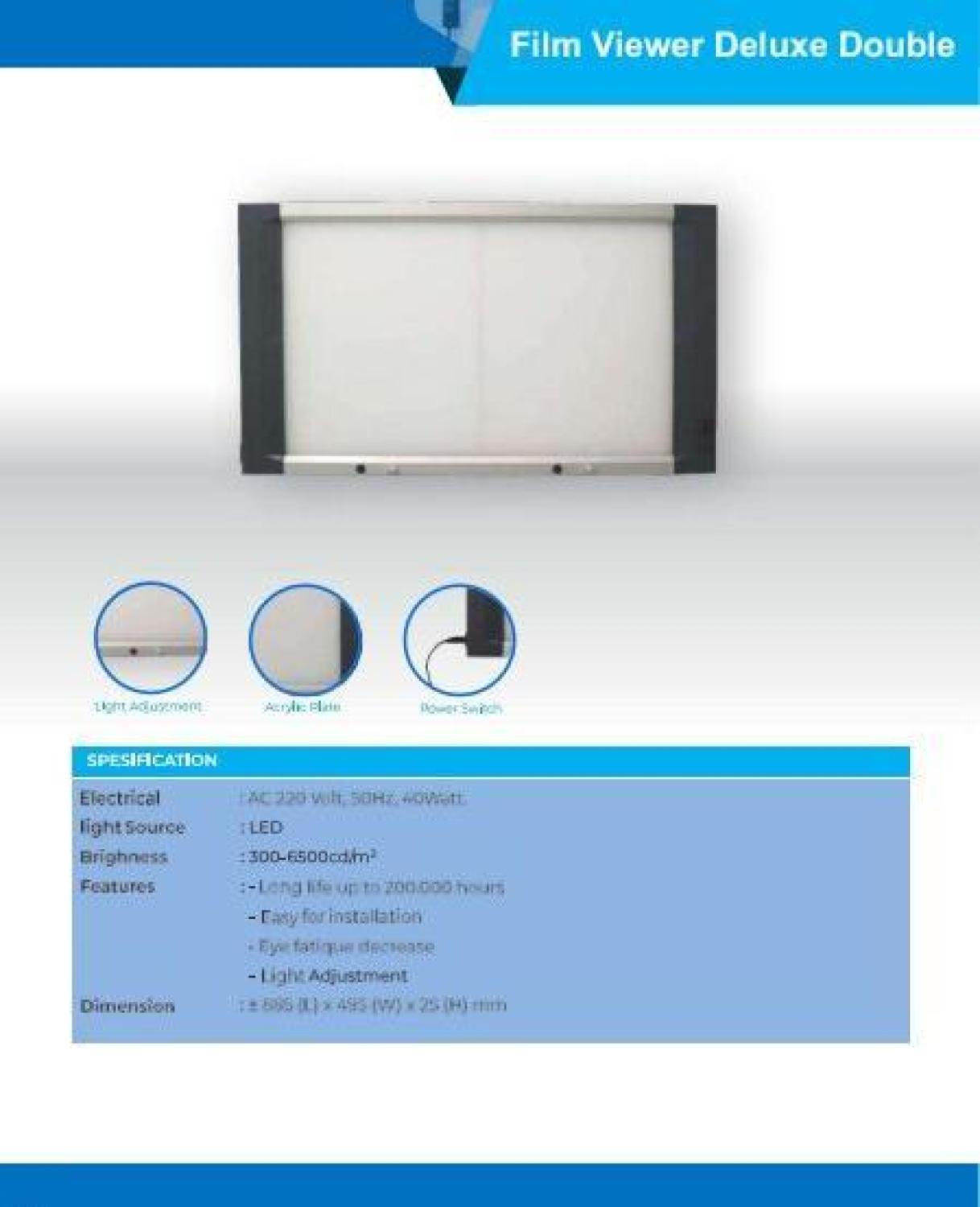 Film Viewer Medis pemeriksaan Rontgen Stainless Steel Berkualitas-LMJ - Deluxe Double