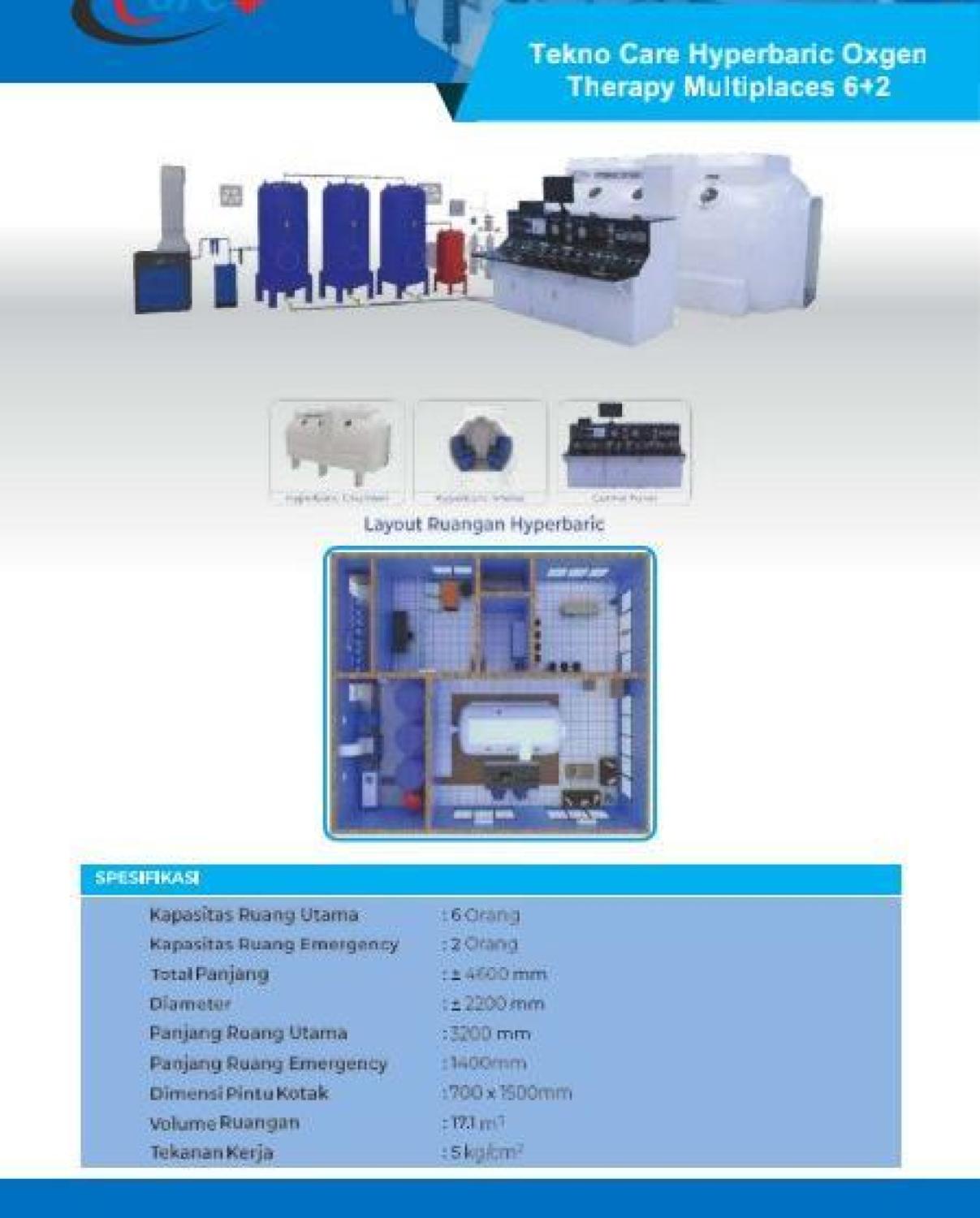 Hyperbaric oxygen Hospital - alat Terapi Hiperbarik-LMJ - Multiplaces 6+2