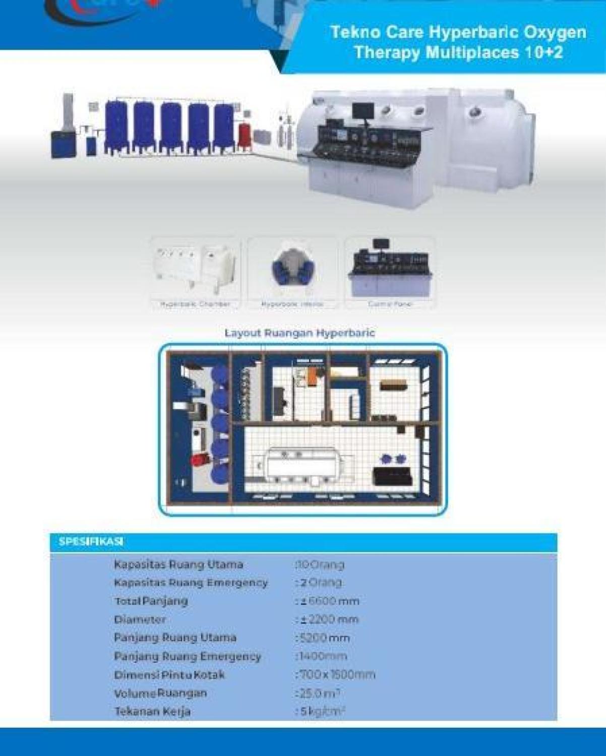 Hyperbaric oxygen Hospital - alat Terapi Hiperbarik-LMJ - Multiplace 6+10