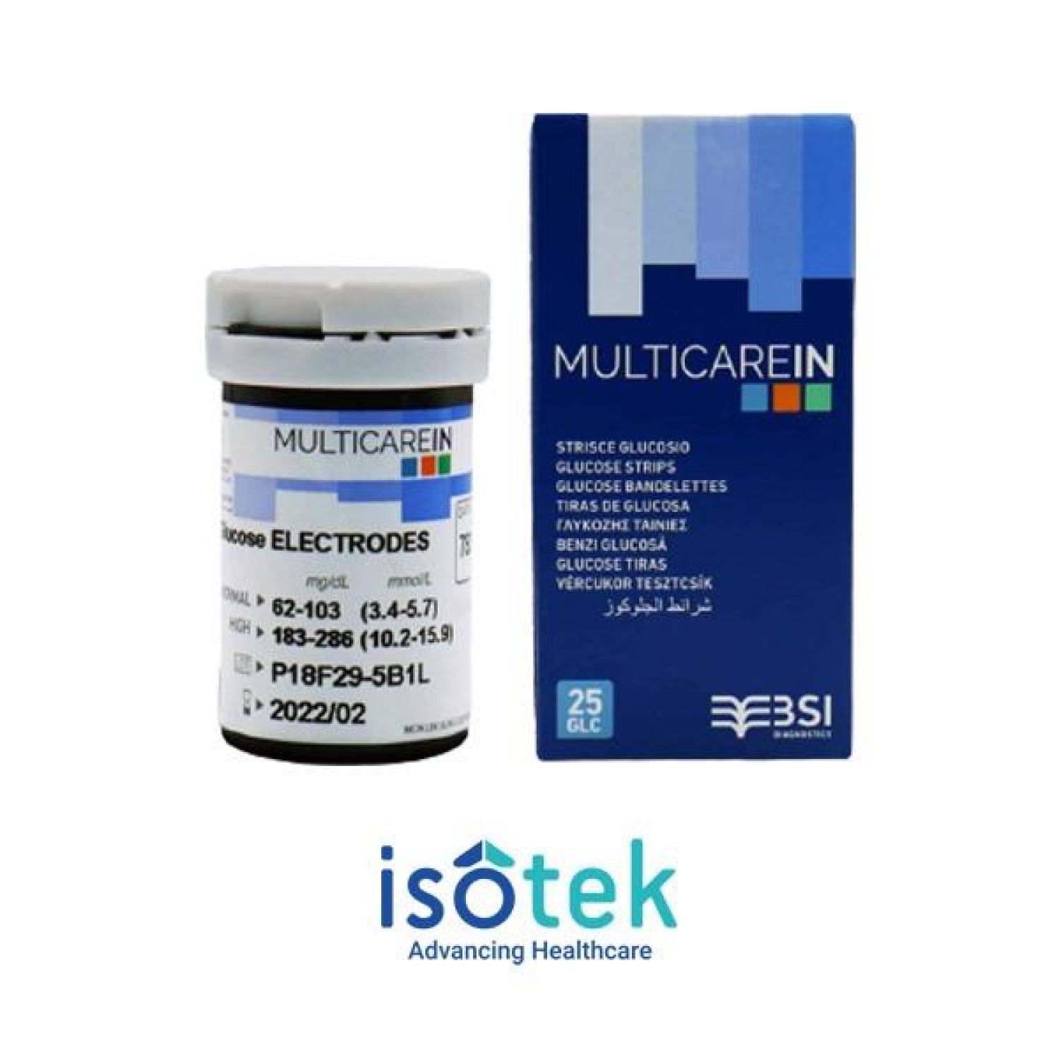Strip Tes Alat Ukur Gula Darah MULTICAREIN isi 25 pcs/box