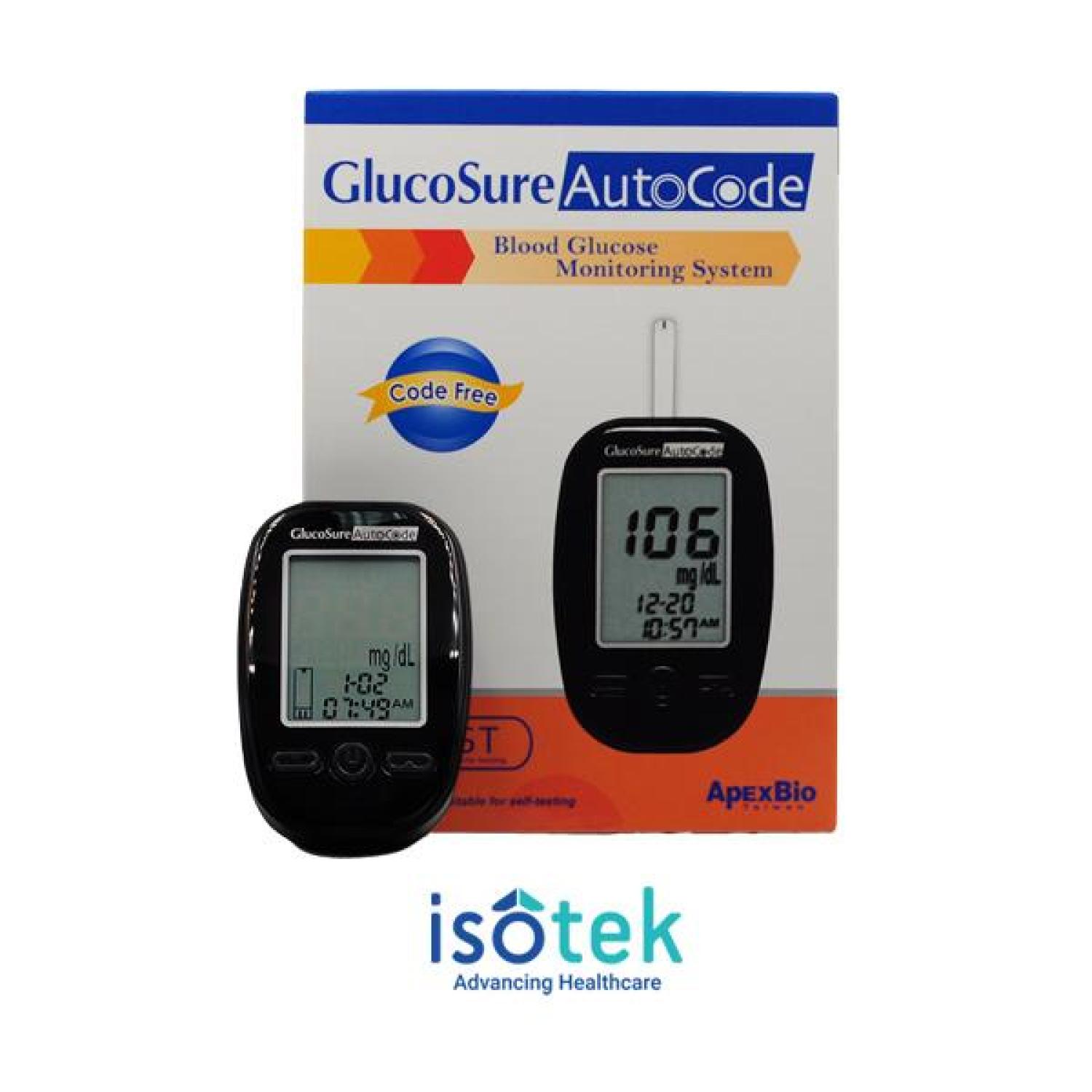 Alat Ukur Gula Darah GLUCOSURE AUTOCODE Blood Glucose MonitoringSystem