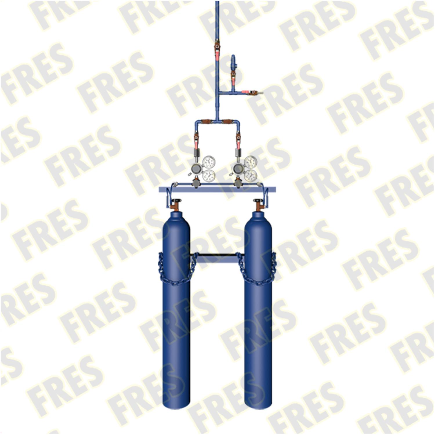 Sentral MANUAL MANIFOLD Nitrous Oxide (N2O) kapasitas 2 x 2 tabung